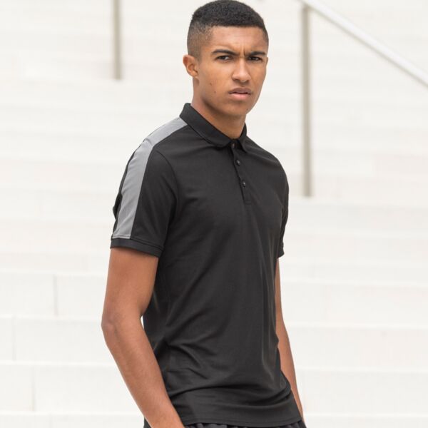 Finden + Hales Unisex Contrast Panel Piqué Polo Shirt Thumbnail