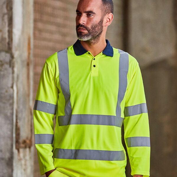 Pro RTX High Visibility Long Sleeve Polo Shirt Thumbnail