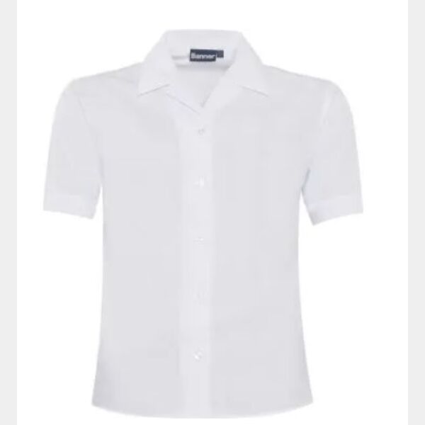 2 - Pack Sem Fit Revere Collar Short Sleeve Blouse (JUNIOR) Thumbnail